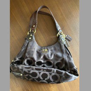 New Coach Madison Maggie Hobo Bag in Chocolate Brown